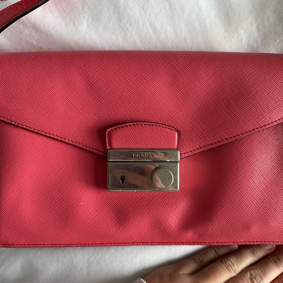 Prada Fuoco Saffiano Lux Leather Crossbody Bag BN0924 - Picture 6 of 10